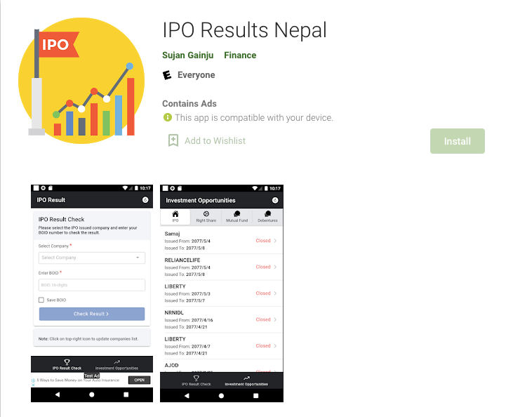 IPO Results Nepal