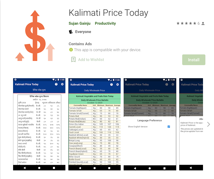 Kalimati Price Today